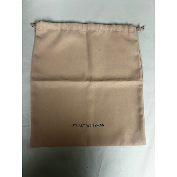 STUART WEITZMAN Pink Drawstring Shoe Dust Storage Travel Bag - 14" x 15.5" New - Picture 3 of 6